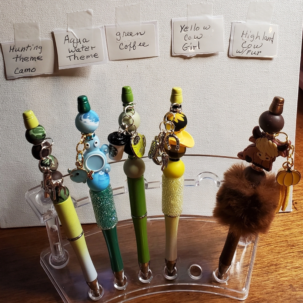 Beaded handcrafted pens